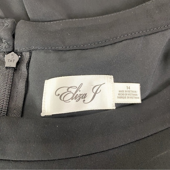 Eliza J Blake Black Cap Sleeve Wide Leg Jumpsuit Size 14 - Picture 10 of 11